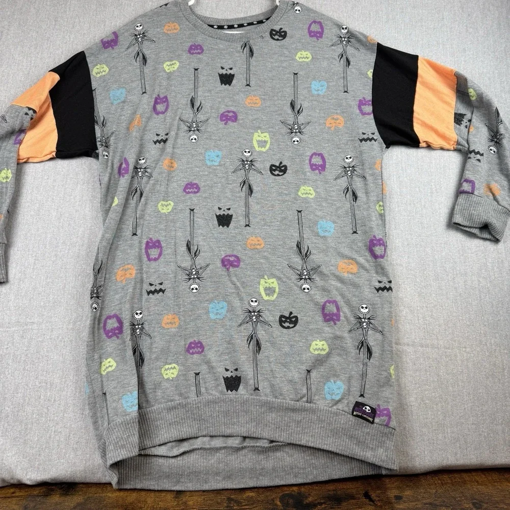 Disney Nightmare Before Christmas‎ Sweater Sleep Tee Nightie Large Pajama PJ